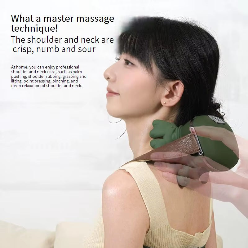 N7 Portable Wireless Brushless Motor Heated Vibration Kneading Real Touch Feeling Ultra-Quiet Shoulder Siaasoo Neck Massage