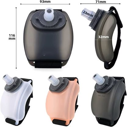 Outdoor Portable Running Wrist Water Bottle Adjustable Small Sports Wrist Water Bottle Cup for Outdoor Fitness Cycling Marathon